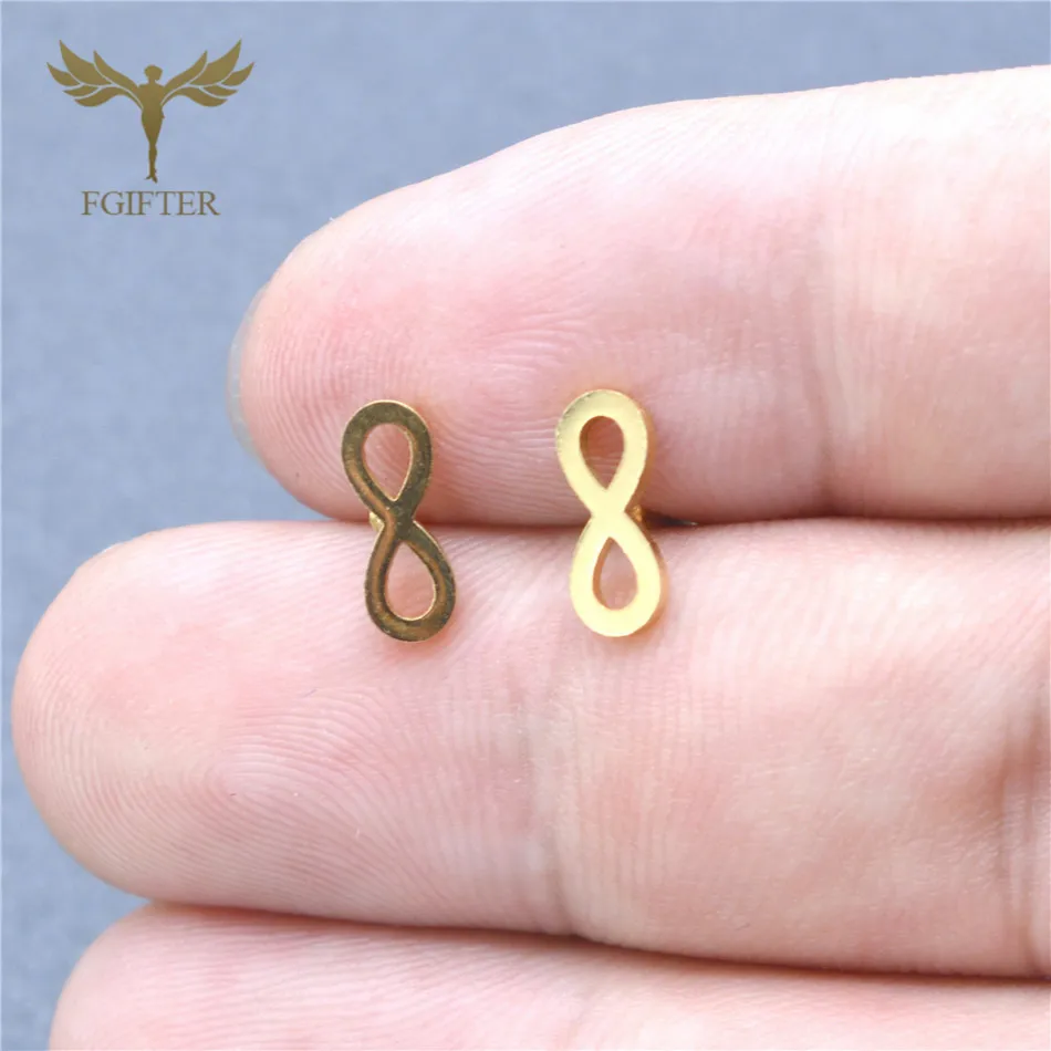 12 Pairs Stud Earrings Set for Women Geometric Triangle Star Round Cross Heart Earing Piercing Stainless Steel Jewelry Resale 3