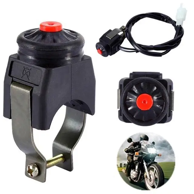 Motorcycle Kill Red Push Button Horn Starter Dirt Bike ATV UTV Dual Sport  For 22mm (7/8") Bars Off Road Motorcycle New