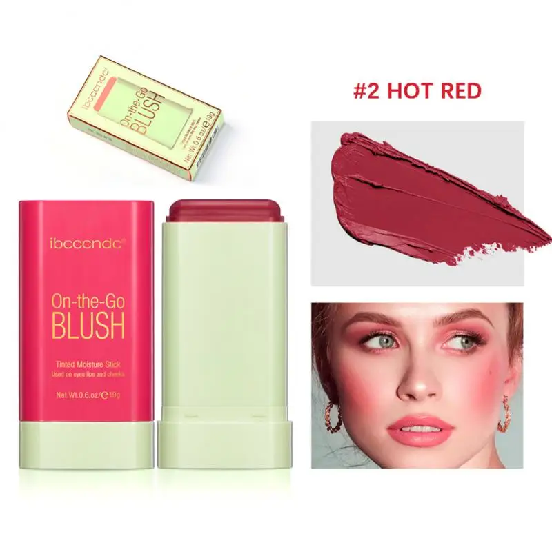 Waterproof Makeup Blush Cream 3 colori Facil Rouge fard Cream Natural Silky Makeup Matte Blush Stick Pixi Makeup donne coreane