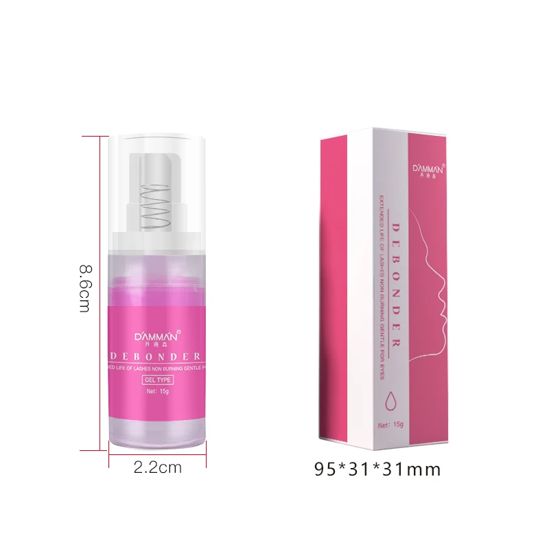 DAMMAN Power Gel Remover15g For Eyelash Extensions Grafting False Eyelashes Fast Mild Clear Up Remover Professional Makeup Tools 4