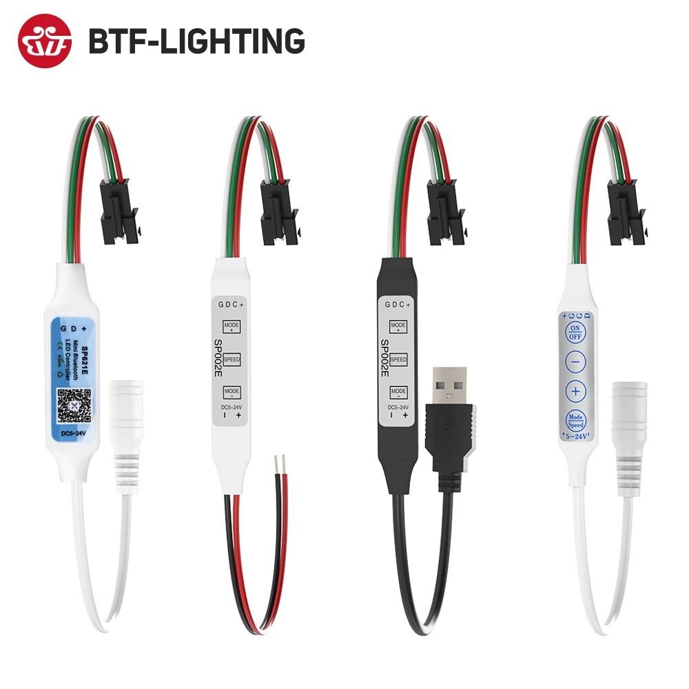 Ws2812b Ws2811 Controller Usb Mini 3 Keys 4 Keys For Pixel Led Strip Light  Sp002e Ws2812 Led Light Strip Power Bank Tv Dc5v-24v - Rgb Controler -  AliExpress