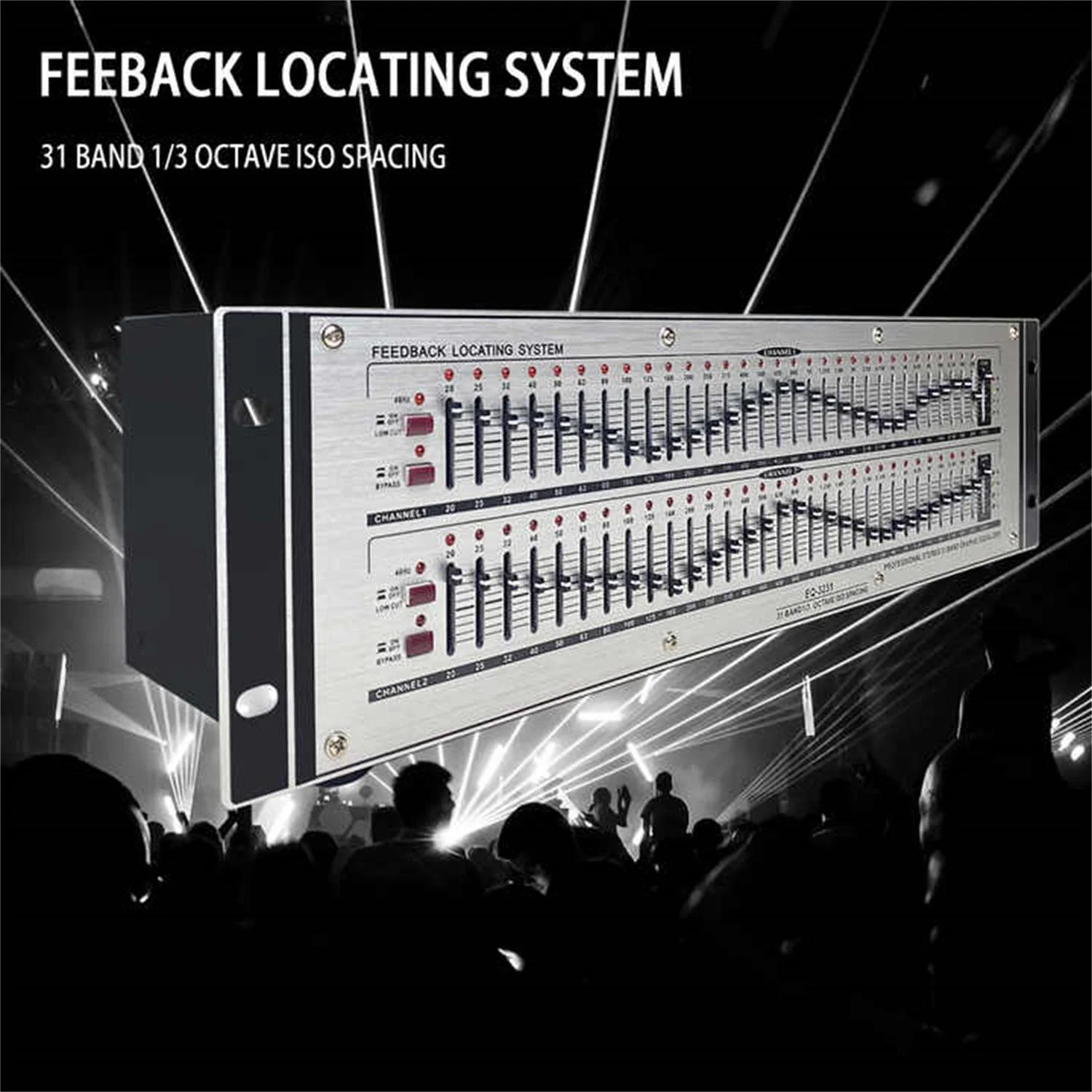 GAX-EQ3231 Dual Channel 31 Band dj equipment Graphic Equalizer 3231 audio Equalizer For Karaoke and Sound Performance
