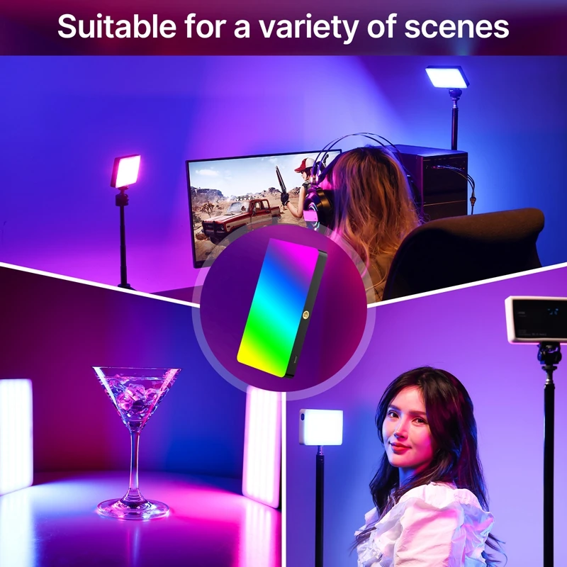 Ulanzi LT002 7 inch Pocket LED Video Light RGB Panel Light CRI 95+ 2500-9000K With Honeycomb 4000mAh Photography Camera Lights