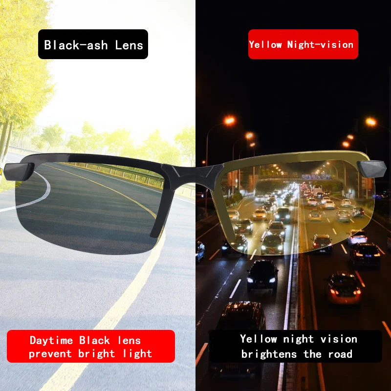 Night Vision Glasses for Men Women Outdoor Sports Driver Anti-Glare Goggles for Night Driving