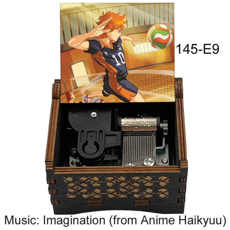 Color Print Music Imagination Anime Haikyuu Opening Music Wood Mechanical Box Friends Kid Birthday New Year Christmas Gift