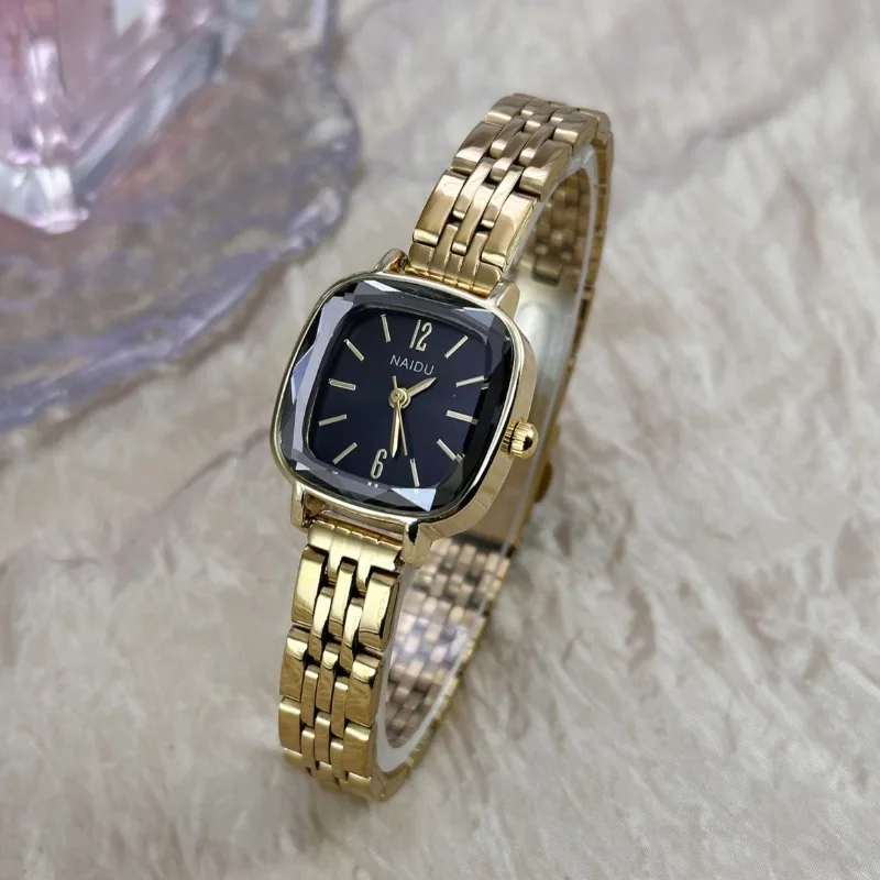 Brand Women Small Square Watch High-strength Diamond Glass