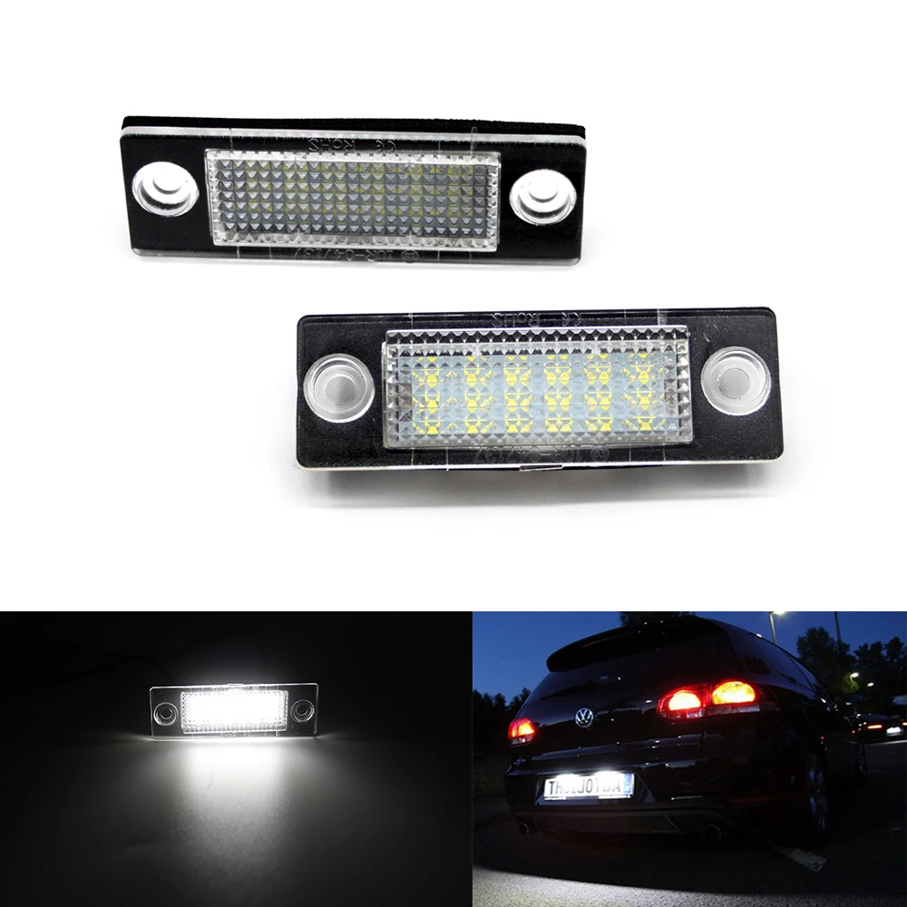 2pcs LED Number License Plate Light Lamp 3B5998026 For VW Passat