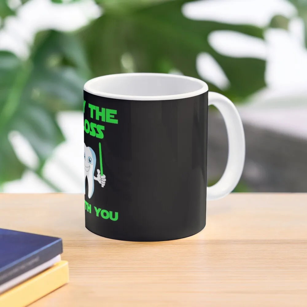 

MAY THE FLOSS BE WITH YOU Coffee Mug Thermal Cups To Carry Funny Cups Custom Cups Mug