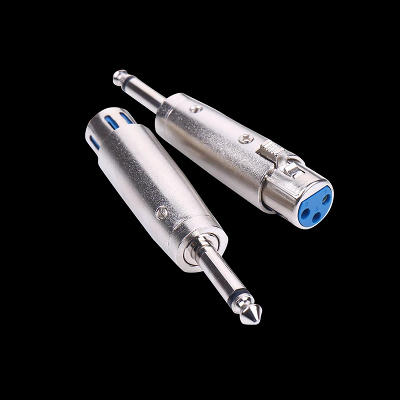 

1/4" 6.35mm Male Plug To 3 Pin XLR Female Socket Mono Audio Adapters Microphone Mixer Converter Adapter Speaker Connector