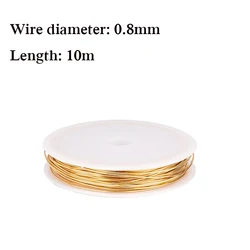 Versatile Solid Brass Wire - Multiple Thickness Options (0.8mm X 10m)