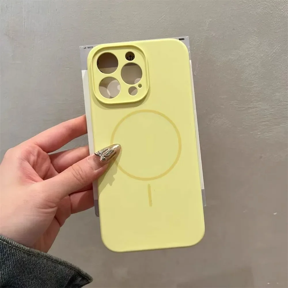 Enhanced Liquid Silicone Candy Color Matte Phone Case with Magnetic Bumper Cover