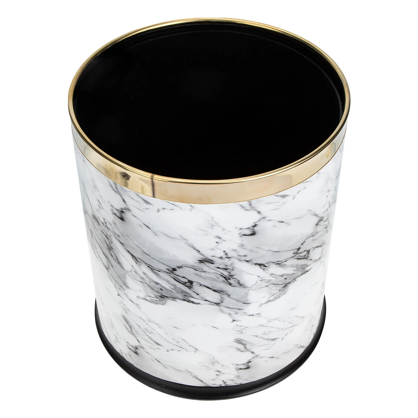 

Marble Trash Can Marbling Waste Bin for Car Garbage Home Plastic Wastebasket Office Decor