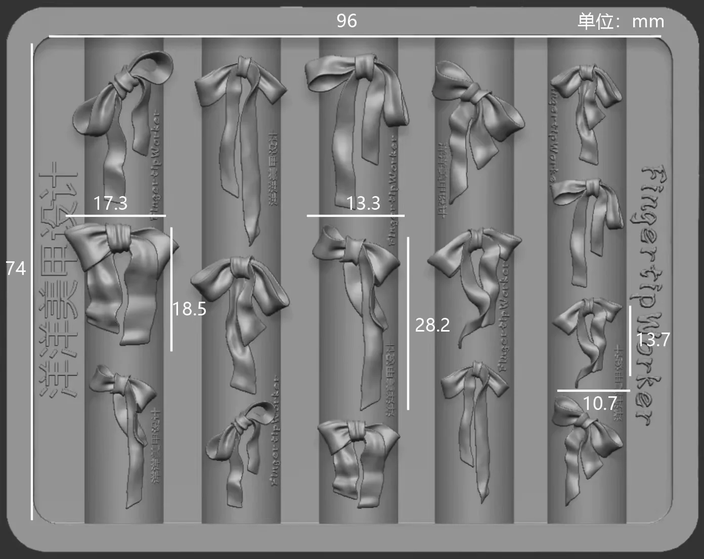 1개 수제 크리스마스 체인 리본 체인 레이스 리본 3D 아크릴 몰드 네일 아트 장식 DIY 실리콘 네일 템플릿
