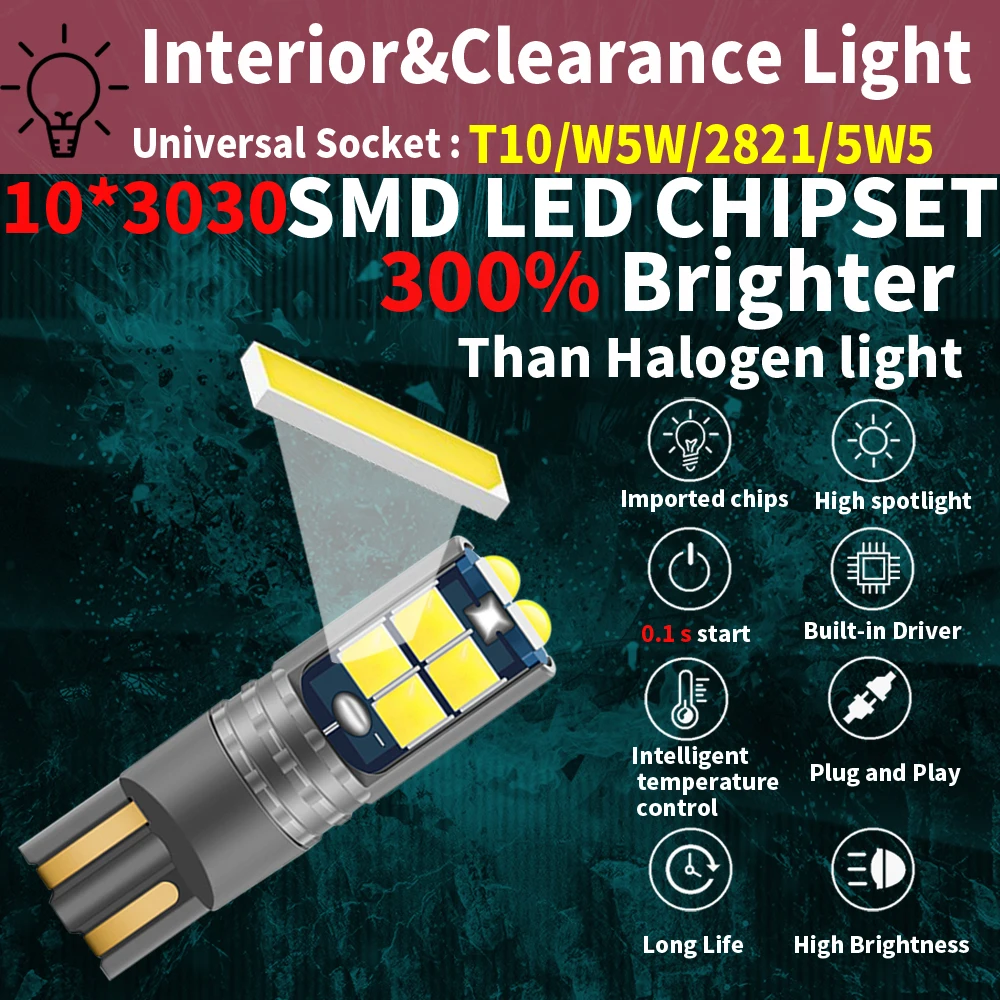 ڵ ׸   Ʈ Ŀ , 168 194 LED ڵ   , Ȳ, ſ  ǰ T10 W5W, 2 