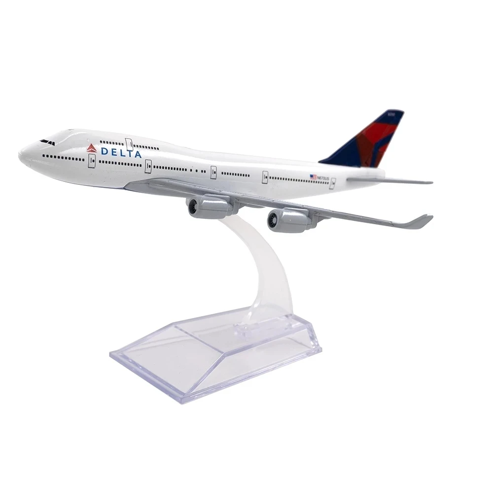 1/400 Modelli Di Aerei Boeing 747 Delta Airlines 16Cm Lega B747 Aereo Giocattolo Bambini Regalo Per Bambini Per La Raccolta