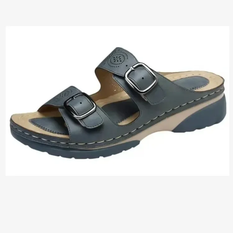 Wedges Sandals Shoes Women Fashion Belt Buckle Platform Outdoor Walking Slippers Non-slip Open Toe Ladies Shoes women sandals women wedges heels shoes