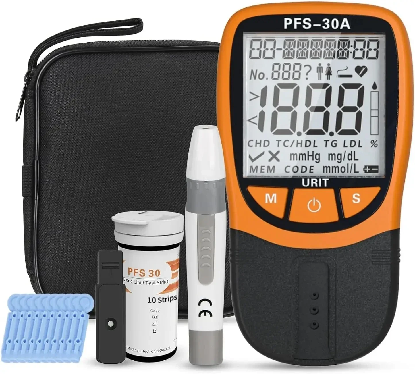 Blood Lipid Detector 10 Cholesterol Detection Strips For Rapid Detection of Blood Lipids