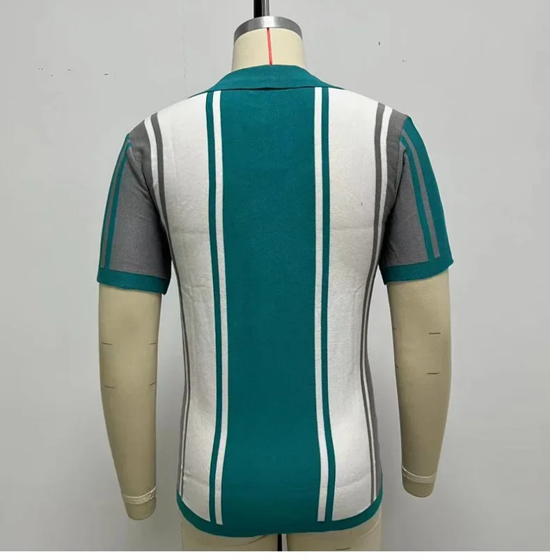 Men's Summer Clothing Men Casual Business Knitted Lapel Polo Shirts Male Fashion Patchwork Contrast Color Knitwear T-shirts 28 S573340d73de24f488624bd6b6bf647ddN