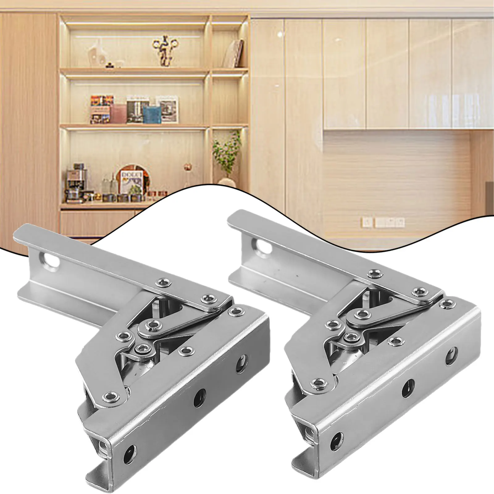 

2PCS 90 Degree Folding Hinge Self-Locking Hinges Table Legs Bracket Chair Fold 180° Spring Hinges Furniture Corner Connection