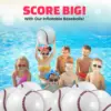 Inflatable Baseball,16 inch Beach Ball for Water Baseball Toy Baseball Birthday Party Decor,Beach Pool Ball Baseball Water Toy 2