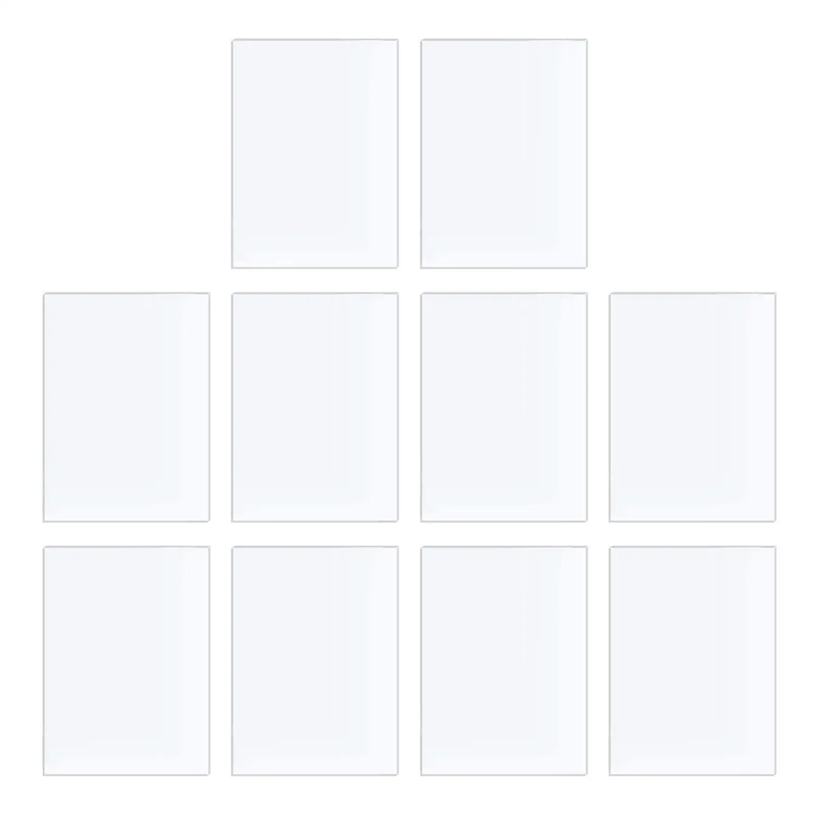 10Pcs Clear Acrylic Sheets Plexiglass Sheets Multifunctional Crafting Supplies 2mm Thick Acrylic Boards for Display Projects
