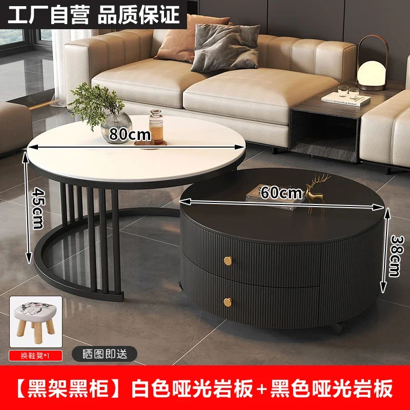 Mesas de centro de lujo de Metal, decoración nórdica, mesas de centro modernas Glam, Muebles redondos simples Para El Hogar, Muebles Para sala de estar