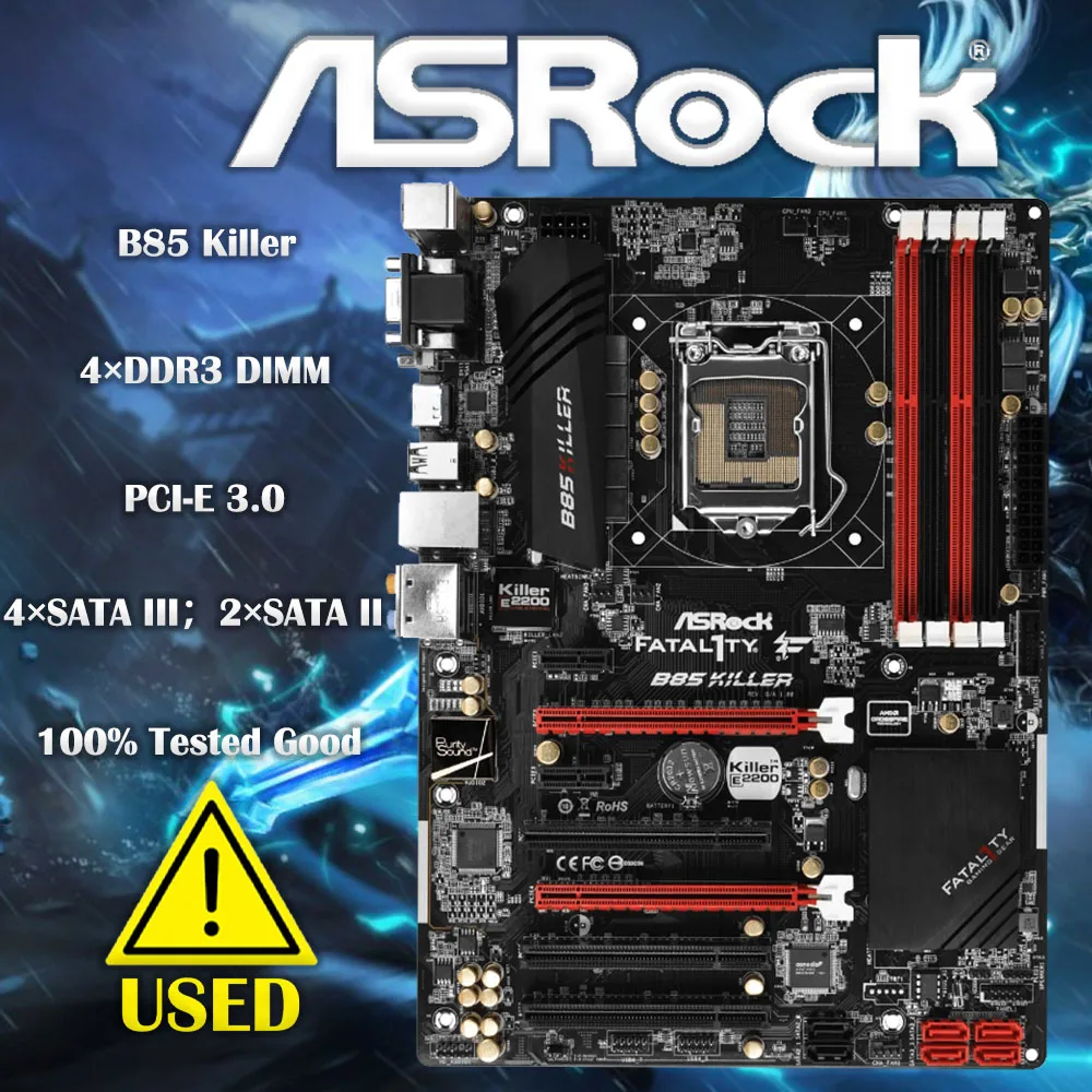 Asrock B85 Killer Lga 1150 32bg Usb 3.1 Atx Placa-mãe Desktop