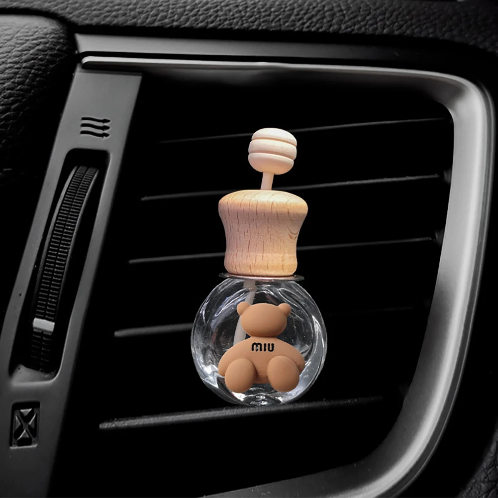 Car Fragrance Empty Glass Bottle Cute Car Air Freshener Bottle Perfume