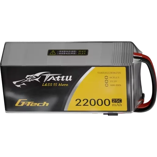 Batterie Lipo Tattu 22000mAh 22.2V 6S 25C pour drone agricole FPV