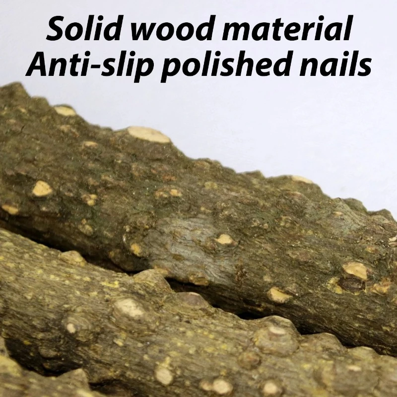 Bird Ladder Wood Bird Interactive Ladder Hone Claws Wooden Fork and Branch Stand Grinding Stick Climbing Toy Bird Accessories 4