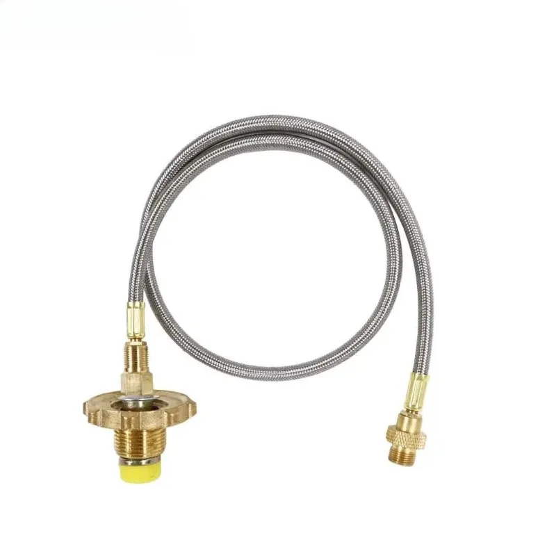 Camping Propane Refill Adapter for Gas Stoves - Canister Hose Connector for Camping Burners, Durable Gas Tank Connection Pipe