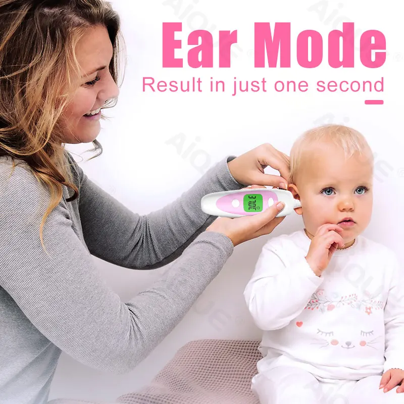 Forehead Thermometer Ear Fast Fever Clinical Thermometers Digital Children Medical Household Non-contact Frontal Thermometer Febril For Body 3 color