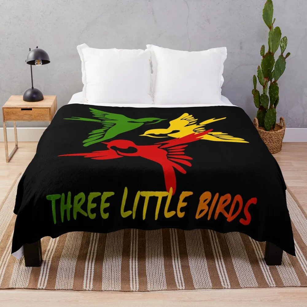 

Three little birds Throw Blanket Sofa Throw Warm Cute Blankets