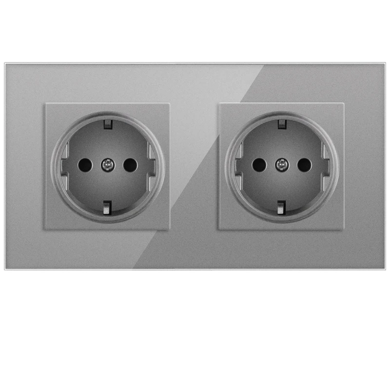 Double Socket Grey