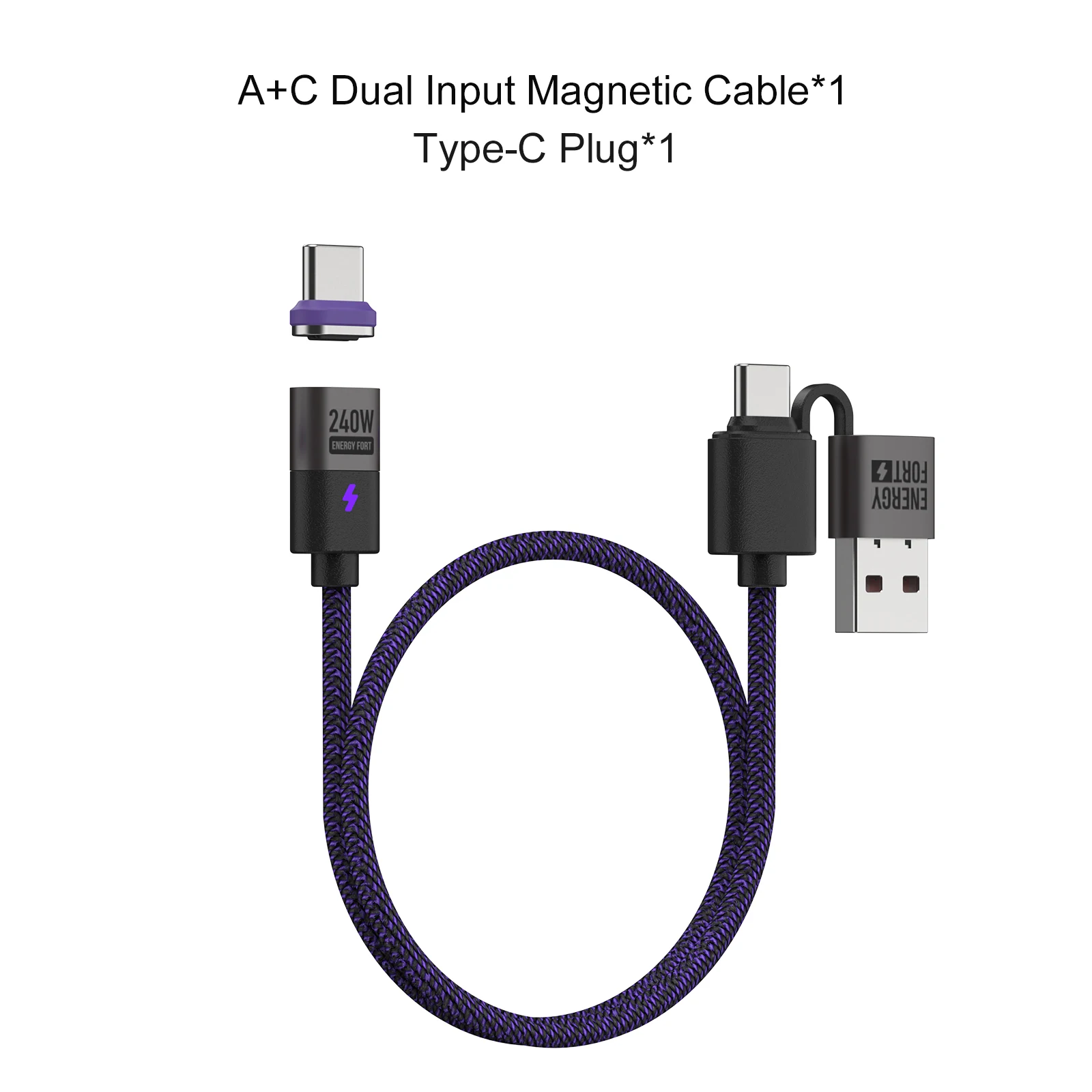 High-Speed 240W Magnetic USB Type C Fast Charging Cable