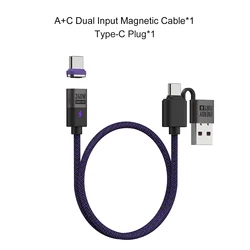 High - Speed 240W Magnetic USB Type C Fast Charging Cable - 1.2m (A to C for Type C)