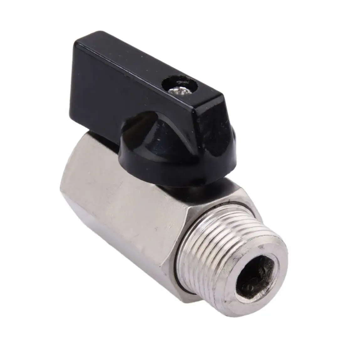 2Pcs 3/8'' Male To Female Mini Ball Shut-Off Switch Valve Carbon Steel