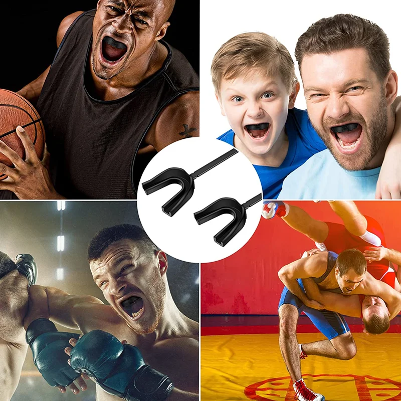 1-teiliger Rugby-Mundschutz mit Riemen, Sport-Mundschutz mit Riemen, Box-Mundstück für Erwachsene, Jugendliche, Fußball, Basketball, MMA, Lacrosse – Detail 7