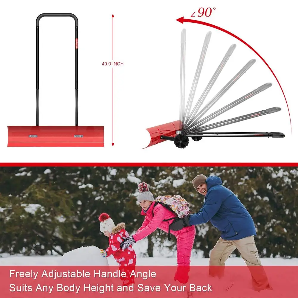 38" Wheeled Snow Shovel with Bi-Directional Blade 6