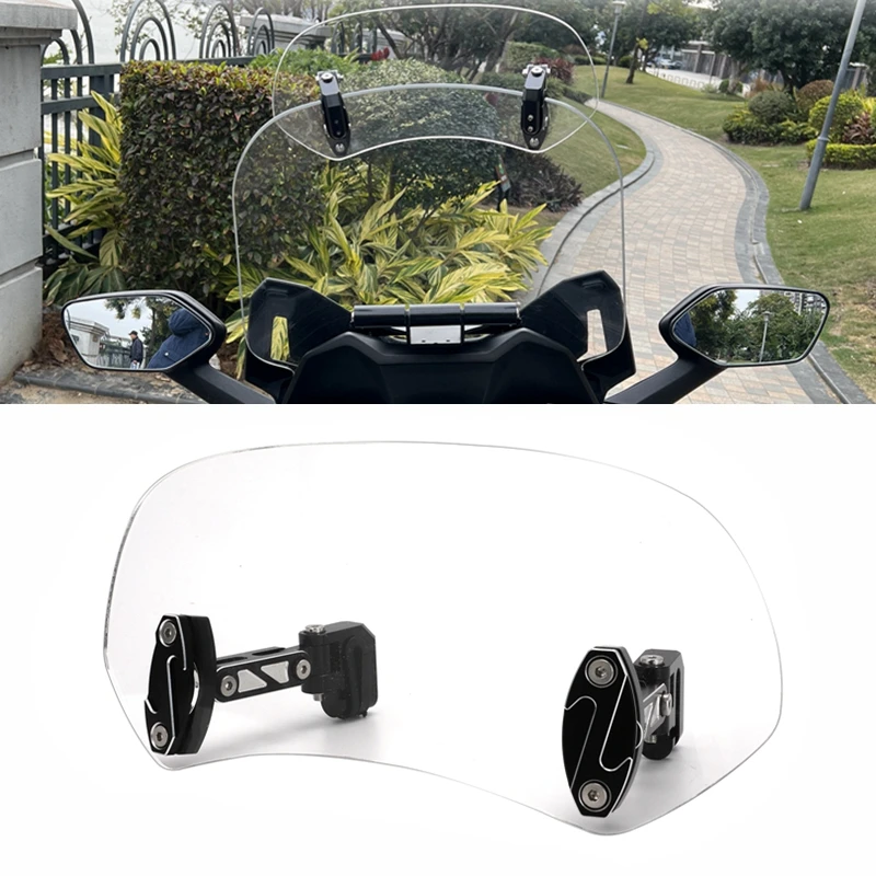 

Universal Motorcycle Windshield Heighten Extension Adjustable Spoiler Windscreen Deflector For BMW KAWASAKI YAMAHA HONDA SUZUKI