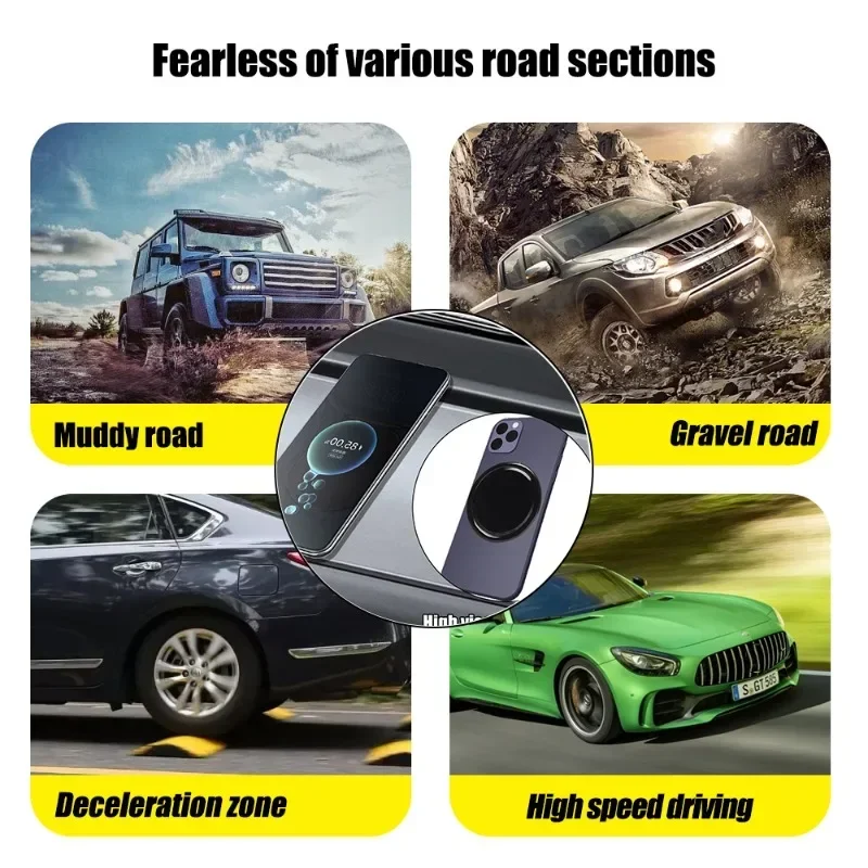 Car Dashboard Non-Slip Adhesive Pads - Vehicle Interior Anti-Slip Mats Set