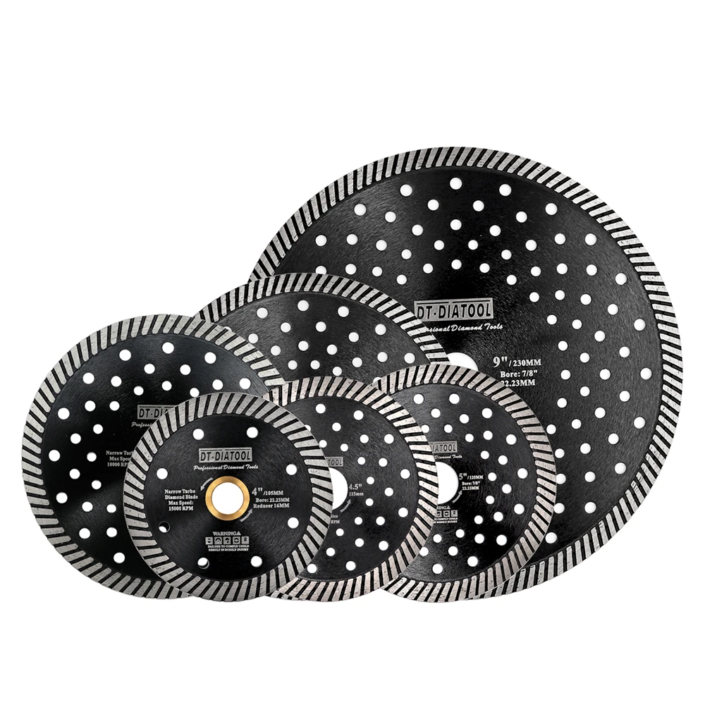 Disco Diamantato 115mm Turbo X Mesh - Per Porcellana, Piastrelle, Granito - Taglio A Secco/Umido