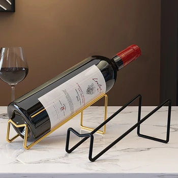 1 confezione di portabottiglie per vino da appoggio, espositore per bottiglie di vino, portabottiglie per vino, semplice decorazione per bancone domestico