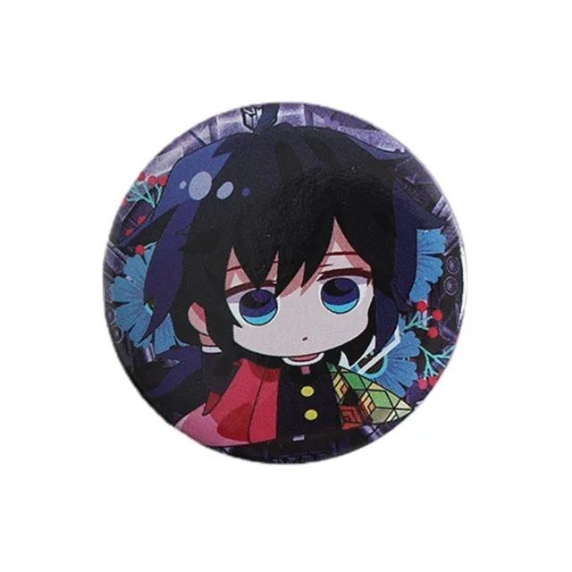 Anime Second element Q Version Badge Bar Butterfly Endure Tanjirou Fugang Yi Yong Shan Yi Yan Column Pendant Anime Peripheral XZ-2212-A9