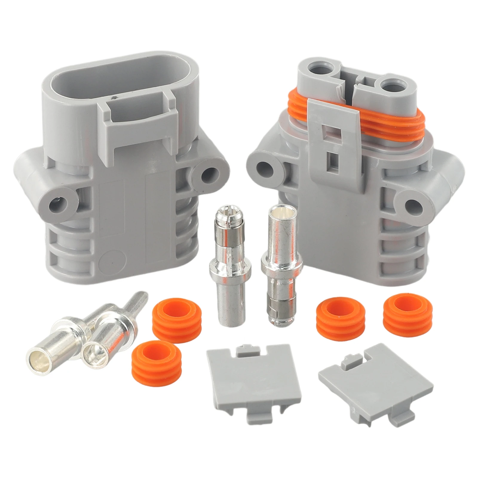 Pair Of FOR Anderson 50 Amp 600V 6 AWG Grey Forklift Cable Power Connectors Plug Solar Panel Wire Connector Envio Gratis Kway