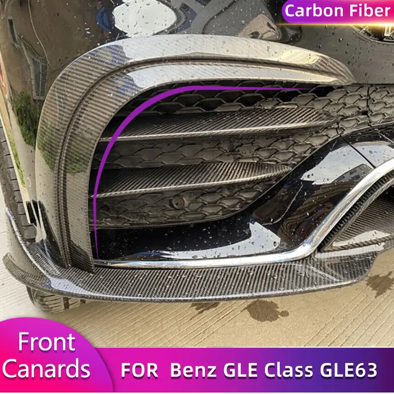 Cache Ventilation Avant En Carbone Réel Pour Mercedes GLE63 SUV 2021-2023 – Neuf Avec Garantie