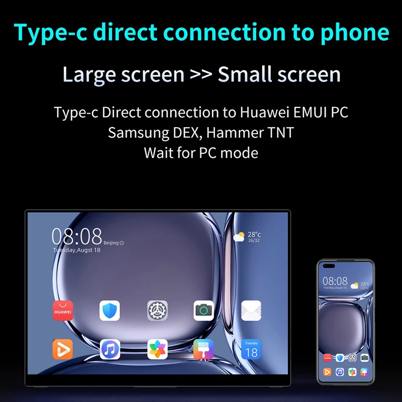UHD ޴  100% sRGB HDR 8 Ʈ 400Nit, CŸ HDMI ȣȯ, 繫 ȭ PC Ʈ ӿ , 13.3 ġ, 4K
