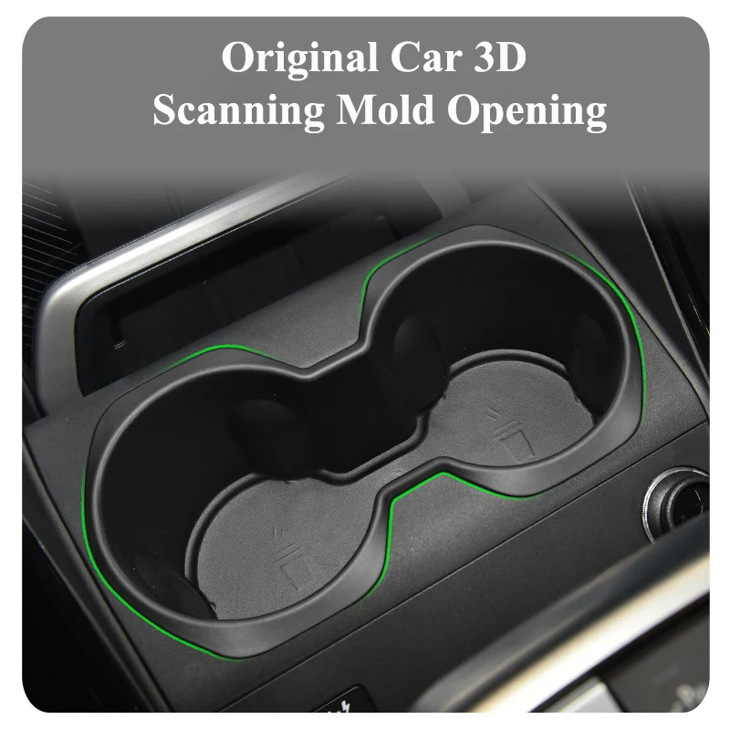 

For BMW X1 U11 2023+ Car TPE Material Padding Water Cup Holder Storage Box Anti-slip Pad Fixed Beverage Holder Auto Accessories