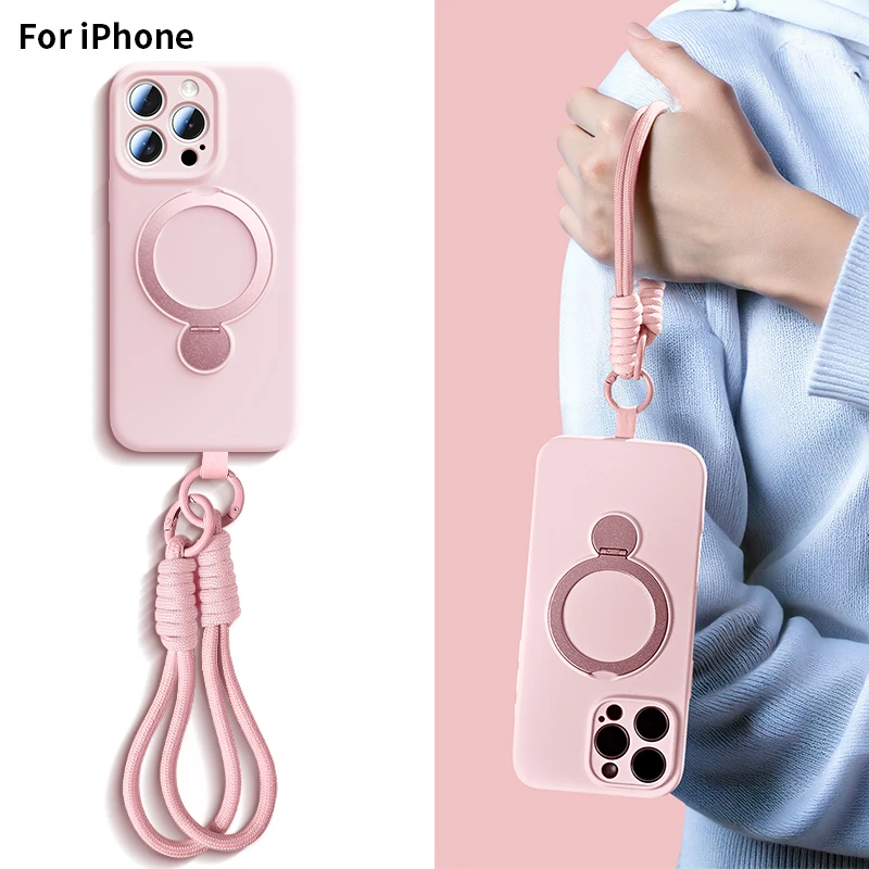 Enhanced Magnetic Lanyard Phone Case with Wireless Charging Capability