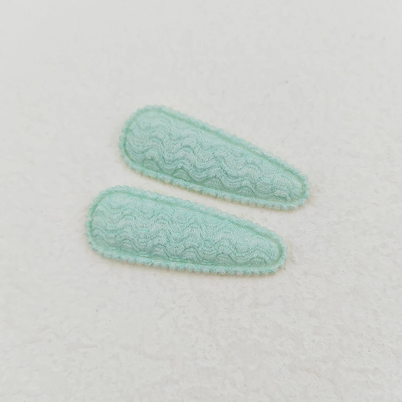60 Stück 5,5 cm Stoff-Haarspangen-Abdeckungen, gepolsterte Applikationen für Kleidung, Nähzubehör, DIY-Kopfbedeckungen, Haarspangen-Schleifen-Dekor-Patches – Detail 8
